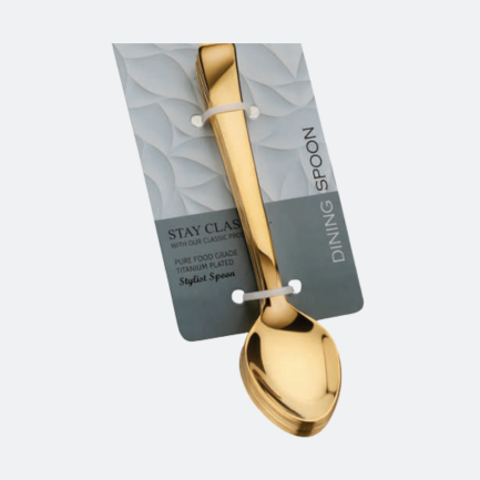 Gold Table Spoon Set 6 Pcs | Aestyn Luxe | Aestyn Luxe Gold Table Spoon Set (6 Pieces)